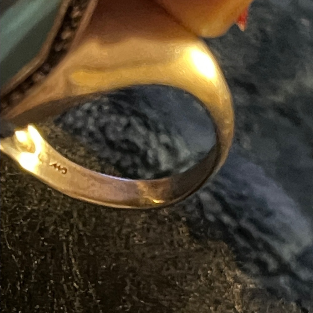 Turquoise Silver Ring - Picture 3 of 6